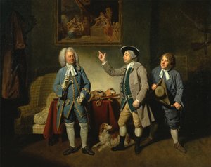 Edward Shuter, John Beard e John Dunstall in Love in a Village di Isaac Bickerton da Johan Joseph Zoffany
